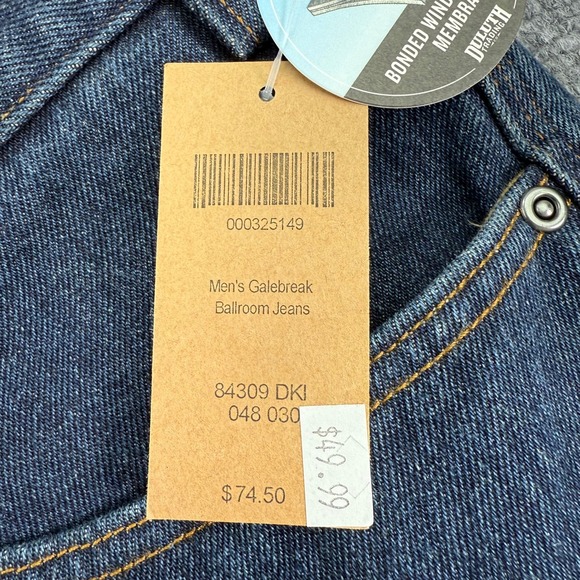 Duluth Trading Jeans Mens 48x30 (29L) Galebreak Ballroom Relaxed Fit New - Picture 3 of 16